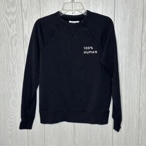Everlane Black 100% Human‎ Crew Neck Sweatshirt size XS